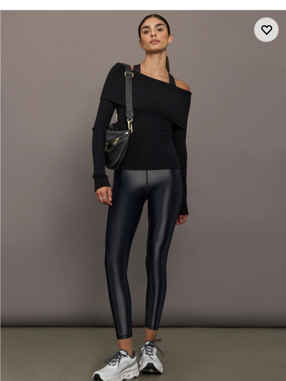 Carbon38 Black Takara Shine High-Waist Leggings